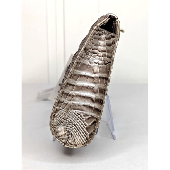 Brahmin Daisy Large Zip Wristlet - Silver Lining, Grey Taupe Brown NWT - Picture 2 of 9